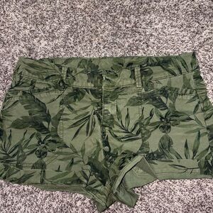 Old Navy Tropical Green Women's High Waist Shorts